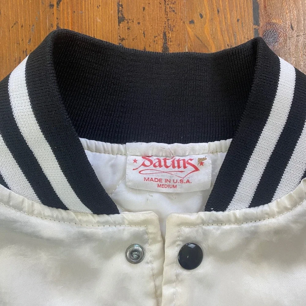 Vintage County Line Cloggers Ohio Satin Bomber Jacket Shanna‎ Retro Women's M